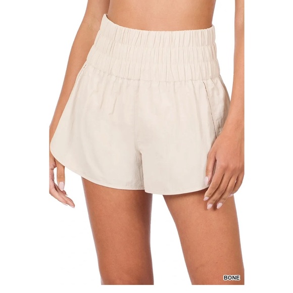 Pants - BONE WINDBREAKER SMOCKED WAISTBAND RUNNING SHORTS